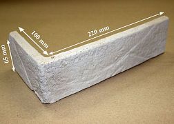 Next Stone Искусственный камень Кирпичная кладка Архейский кирпич Угол 6,5x22 (1 компл. = 2,1 пог. м.) см