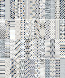 Sant Agostino Decorline Patternbrick Multi Cold Настенная плитка 7,3х30 см