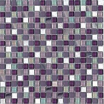 Bertini Mosaic Мозаика Миксы из стекла Onix-violet mix Мозаика 1,5х1,5 сетка 30,5х30,5