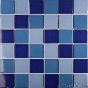 Starmosaic Homework Blue Mix Glossy (WB52200) Синяя Глянцевая Мозаика 30,6х30,6 (4,8х4,8)