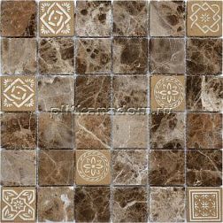 Caramelle Pietrine 7 мм Emperador Dark Matt Коричневая Матовая Мозаика 30,5х30,5х0,7 (4,8х4,8) см