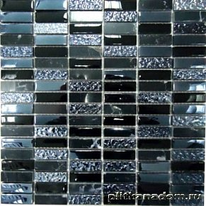 Bonaparte Мозаика стеклянная с камнем Super Line (black) 30х30