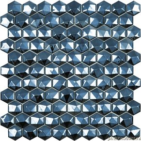 Vidrepur Hexagon Мозаика Hex Diamond № 358D Черный (на сетке) 31,7х31,7