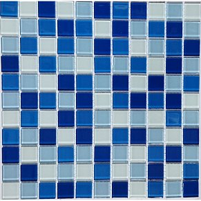 Tonomosaic CFC 289 Голубая Глянцевая Мозаика из стекла 30х30 (2,5х2,5) см