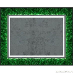 Зеркало Континент Forest LED 1000х800 с подсветкой с бесконтактным выключателем (зеленый мох) ЗЛП366