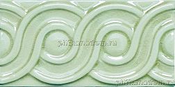 Adex Modernista Relieve Clasico Verde Claro  ADMO4080  Зеленый светлый кракелюр Бордюр 7,5x15 см