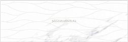 Sol Bianco Grey HL Waves Белая Глянцевая Настенная плитка 30x90 см