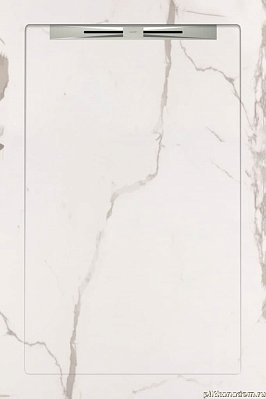 Aquanit Slope Душевой поддон из керамогранита, цвет Infinity Beyaz, 80x120
