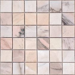 Caramelle Pietrine 7 мм Rosa Salmone Розовая Полированная Мозаика 30,5х30,5 (4,8х4,8) см