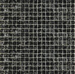 Росмозаика Мозаика стеклянная № 448 моно черная колотая 1,5х1,5 30х30 см