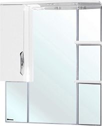 Bellezza Лагуна-85 Зеркало-шкаф Белый, встроенный светильник, левый