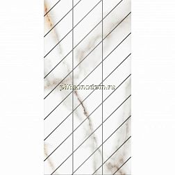 Ametis Supreme Ferrum Фальшмозаика SM03 Corner Белый Полированный Декор Правый 30x60 см