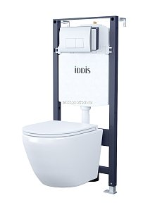 Iddis Basic BASB010i73 Унитаз подвесной, инсталляция и клавиша смыва
