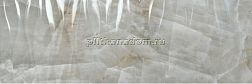 Porcelanite Dos Monaco 1217 Grey Relieve Wave Rett Серая Глянцевая Ректифицированная Настенная плитка 40x120 см