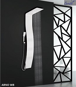 Cerutti SPA Arno WB  душевая панель из нержавеющей стали,цвет черный+белый, размер 1500х220