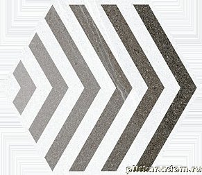Vives Seine Hexаgono Lacroix Gris Серый Матовый Керамогранит 23x26,6 см