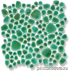 Giaretta Мозаика глазур. Морские камешки Jungle Alga на бумаге 26,6х26,6 см
