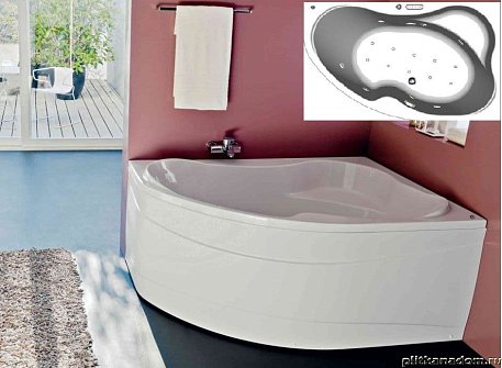 Kolpa San Lulu Акриловая ванна, левая, комплектация Superior 170х110