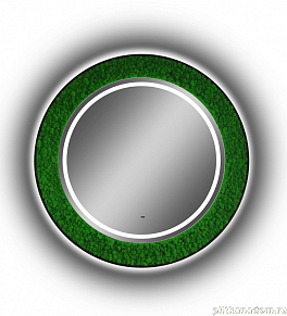 Зеркало Континент Forest LED D800 с подсветкой с бесконтактным выключателем (зеленый мох) ЗЛП302