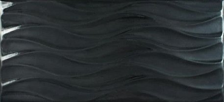 Cersanit Wave Плитка настенная чёрная (WAG401) 20х44
