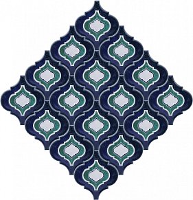 ПентаКерамика Арабеска малая 8 Настенная плитка ручной работы 8,2x9,3 см
