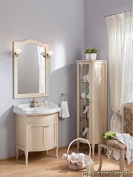ЭкоМебель Амати-Венто Комплект мебели для ванных комнат ЭКО(Ф)2 (тумба радиусная с умывальником ,зеркало в раме арочное)