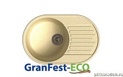GranFest Eco-18 Композитная кухонная мойка 74х48, бежевый