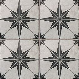 Etili Seramik Scintilla Black Pre-cut Черно-белый Матовый Керамогранит 45x45 см