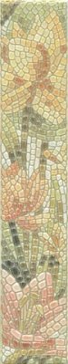 Керама Марацци Летний сад HGD-A148-880L Лилии лаппатированный Бордюр 5,7х30 см