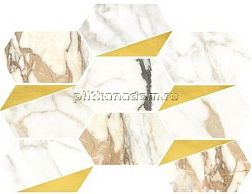 Vallelunga Luce Oro Esagona Decoro Satin Finish Мозаика 26х35 см