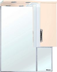Bellezza Лагуна-65 Зеркало-шкаф Бежевый, встроенный светильник, правый