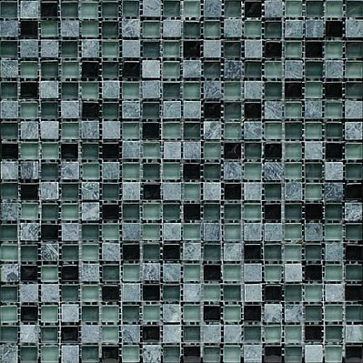 Bertini Mosaic Мозаика Миксы из стекла Emerald green mix Мозаика 1,5х1,5 сетка 30,5х30,5