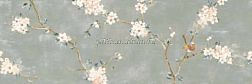 Ragno Mixed RA1X Verde Decoro Fiori di Pesco B Rett Керамогранит 40x120 см