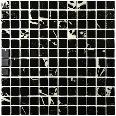 Bonaparte Мозаика стеклянная Mia Black Glossy Черная 30х30 (2,3х2,3) см
