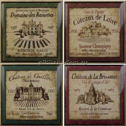 Amadis Fine Tiles Wine Decors Label 4pz Декор 15х15 см