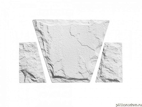 UniStone 4 Белый Замковый камень 10,8x21,6x3,5 см