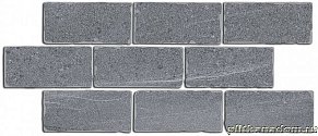 Керама Марацци Роверелла BR023 Бордюр серый мозаичный 34,5х14,7 см
