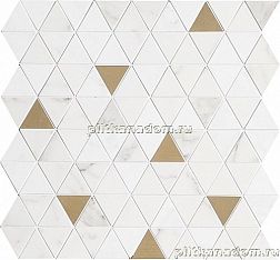 Allmarble Wall Statuario Mosaico Tria Satin M8GZ Мозаика 400x430 см