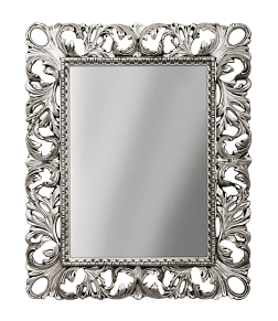 Зеркало Misty Аврора R.0021.BA.ZF Silver 88х108 см серебро с узором