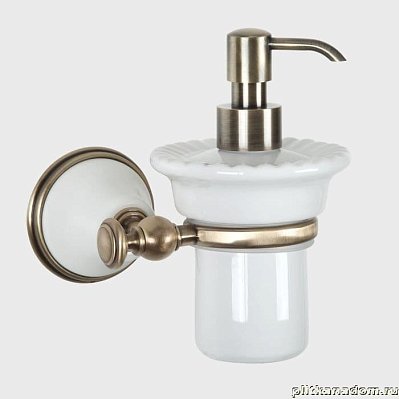 Tiffany World Harmony TWHA108bi-br Подвесной  дозатор для жидкого мыла, белый-бронза