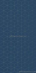 Creto Mono Jasmine Geometry Sky Синий Глянцевый Декор 30х60 см