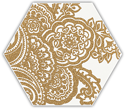 Paradyz Shiny Lines Gold Heksagon Inserto B Декор 19,8х17,1 см