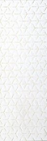 Dom Ceramiche Pura Bianco Rombo Tracce Oro Rett Декор 49,8х149,8 см