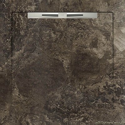 Aquanit Slope Душевой поддон из керамогранита, цвет Fossil Kahve, 80х80