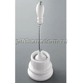 Ершик для туалета Devon&Devon Dorothy 2DOR417CR, белый/хром