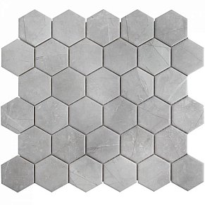 Starmosaic Homework Hexagon small Marble Grey Matt Мозаика 27,1х28,2