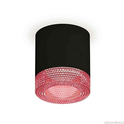 Комплект накладного светильника Ambrella light Techno Spot XS7402012 SBK/PI черный песок/розовый (C7402, N7193)