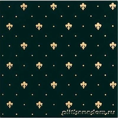 Petracers Grand Elegance GL03-09 Giglio Oro su Verde Настенная плитка 20x20
