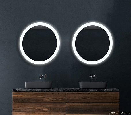 Xpertials Lumix, круглое зеркало 90 см, LED свет, вкл/выкл с диммером, антизапотевание