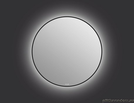 Cersanit 64147 Зеркало Eclipse smart 80x80 с подсветкой круглое в черной рамке